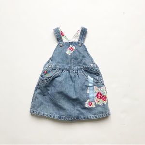 Babygap NWT dress jumper w/ floral appliqué 3-6m